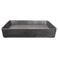 THH Above Counter Ceramic Bathroom Basin Dark Gray 605x350x110mm