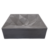 THH Above Counter Ceramic Bathroom Basin Dark Gray 400x400x140mm