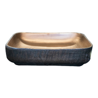 THH Above Counter Ceramic Bathroom Basin Black & Bronze 510x400x135mm