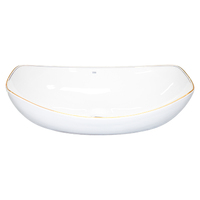 THH Above Counter Ceramic Bathroom Basin Gold Trim 550X400X155mm