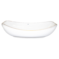 THH Above Counter Ceramic Bathroom Basin Gold Trim 550X400X155mm