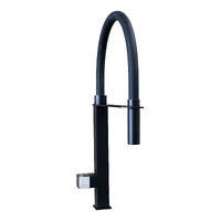 THH Bathroom Pull out Kitchen Mixer Chrome handle & Matt Black Body