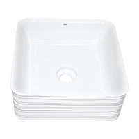 THH Above Counter Ceramic Bathroom Basin White 380x380x150mm