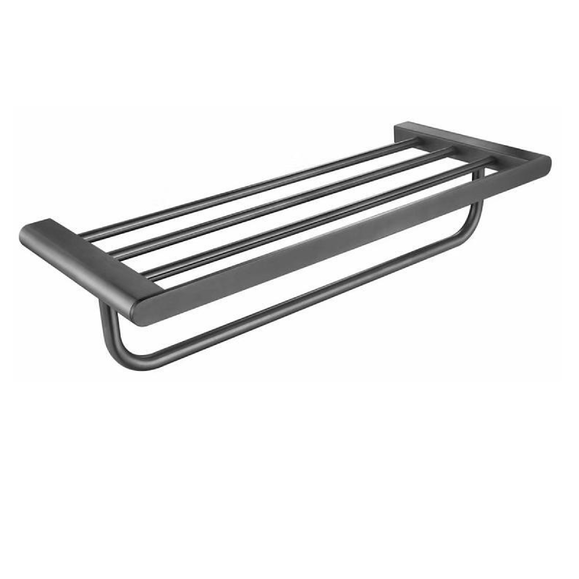 THH Bathroom Accessory Towel Shelf Gun Black(Brushed Gun Metal)