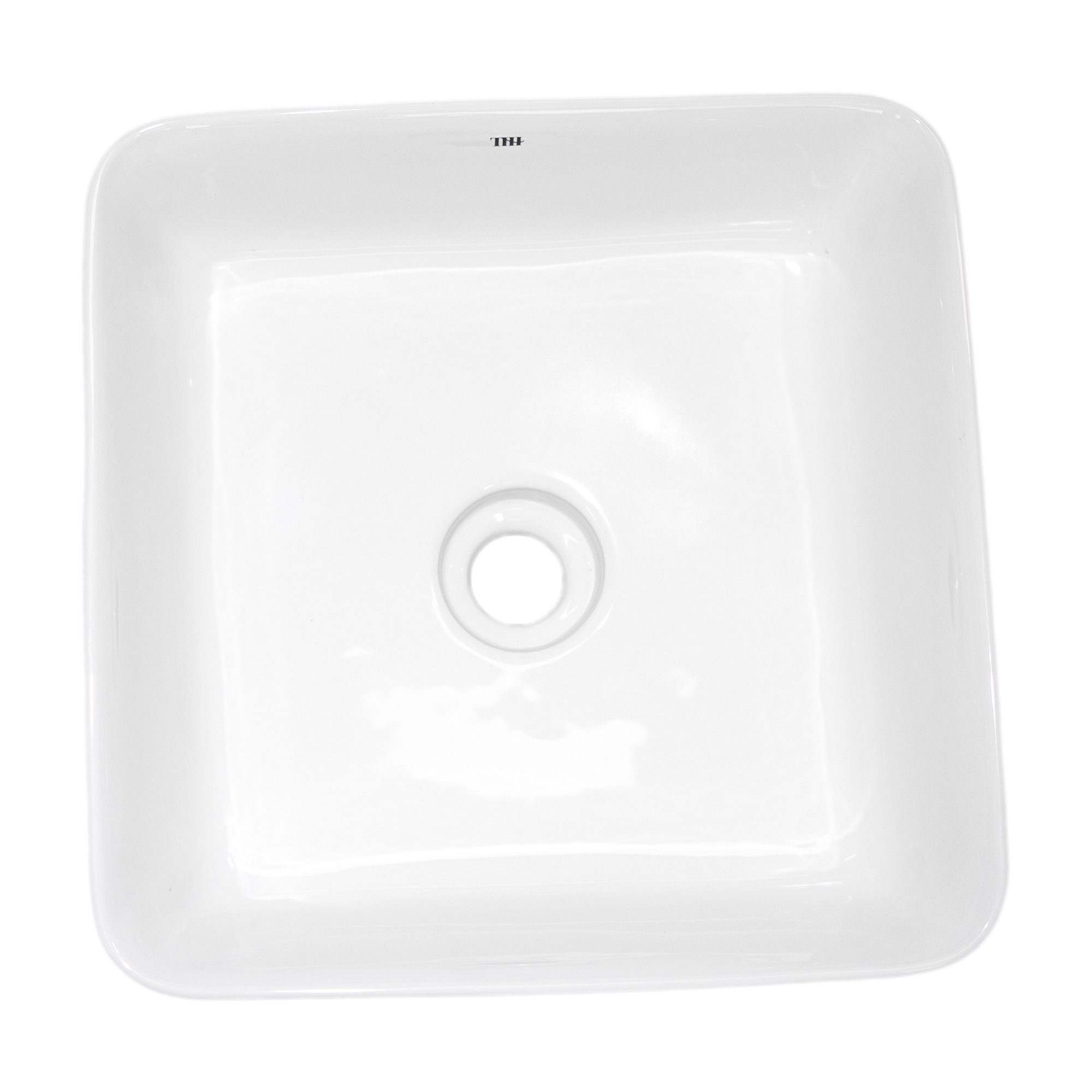 THH Above Counter Ceramic Bathroom Basin White 380x380x150mm