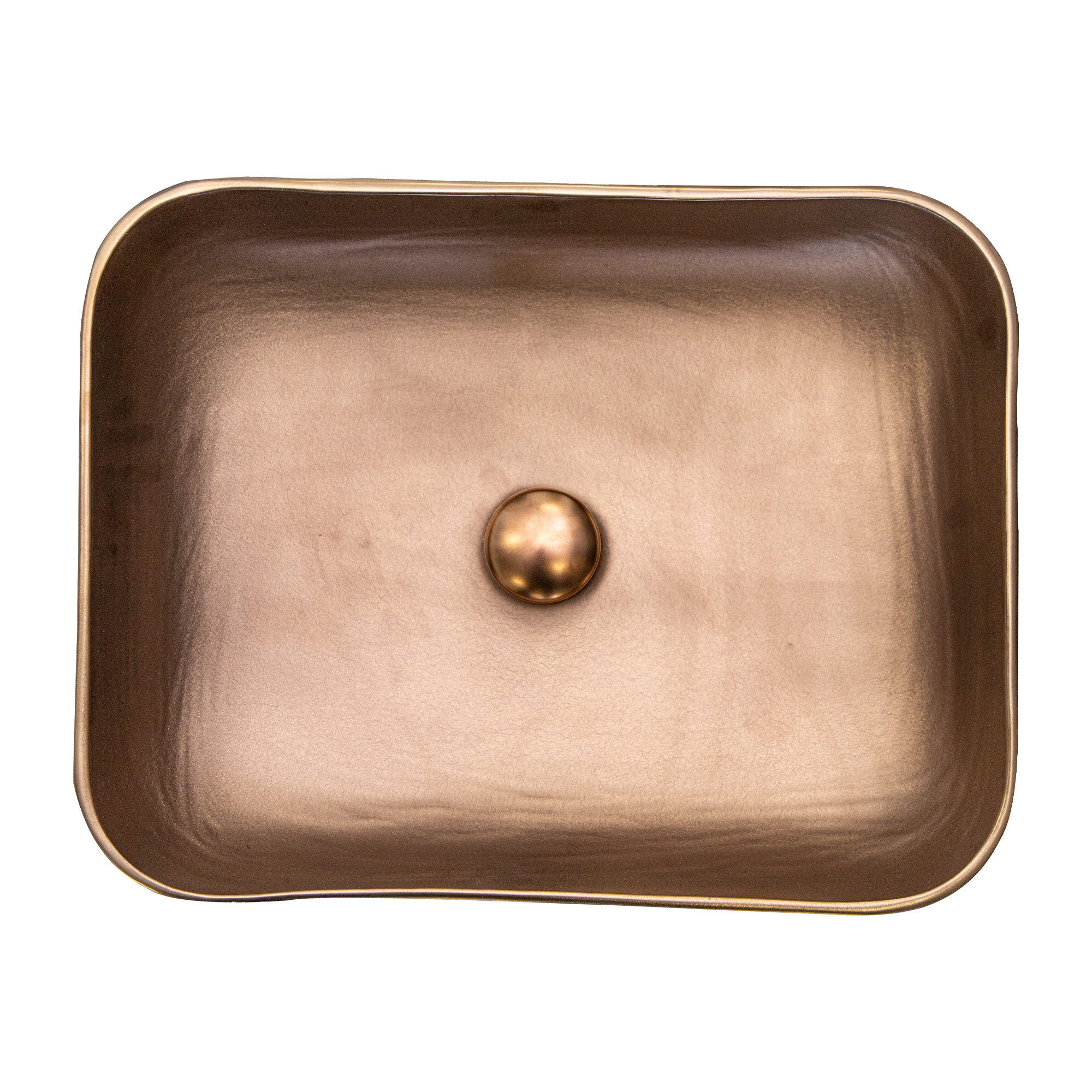 THH Above Counter Ceramic Bathroom Basin Black &amp; Bronze 510x400x135mm