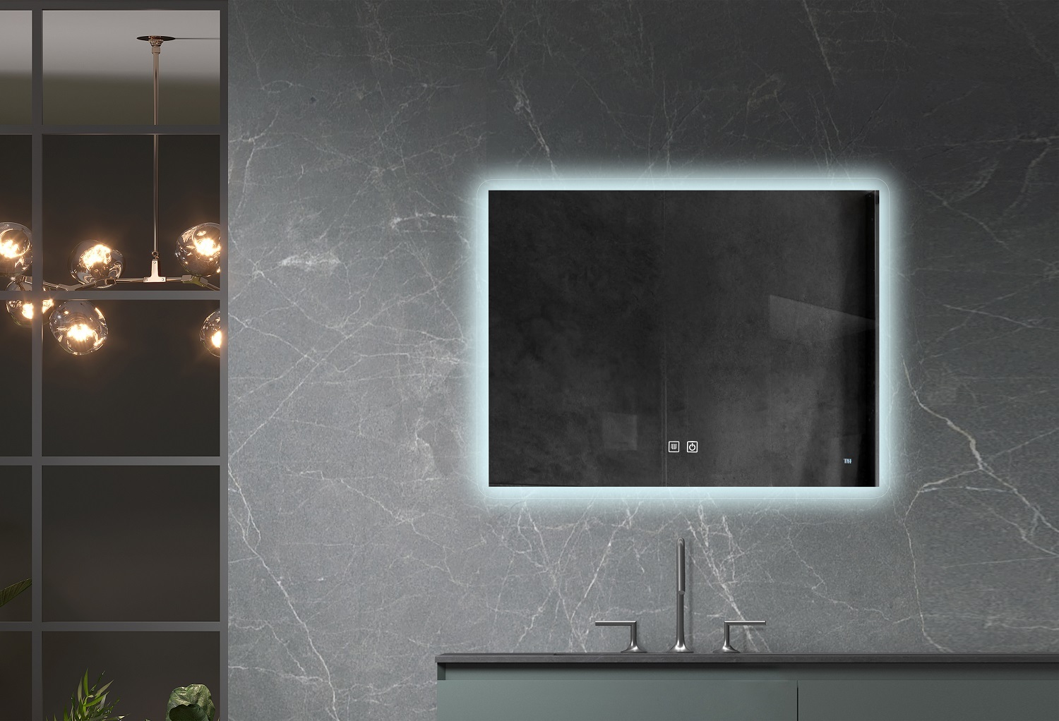 THH 900*700mm LED Anti Fog Mirror Touch Sensor