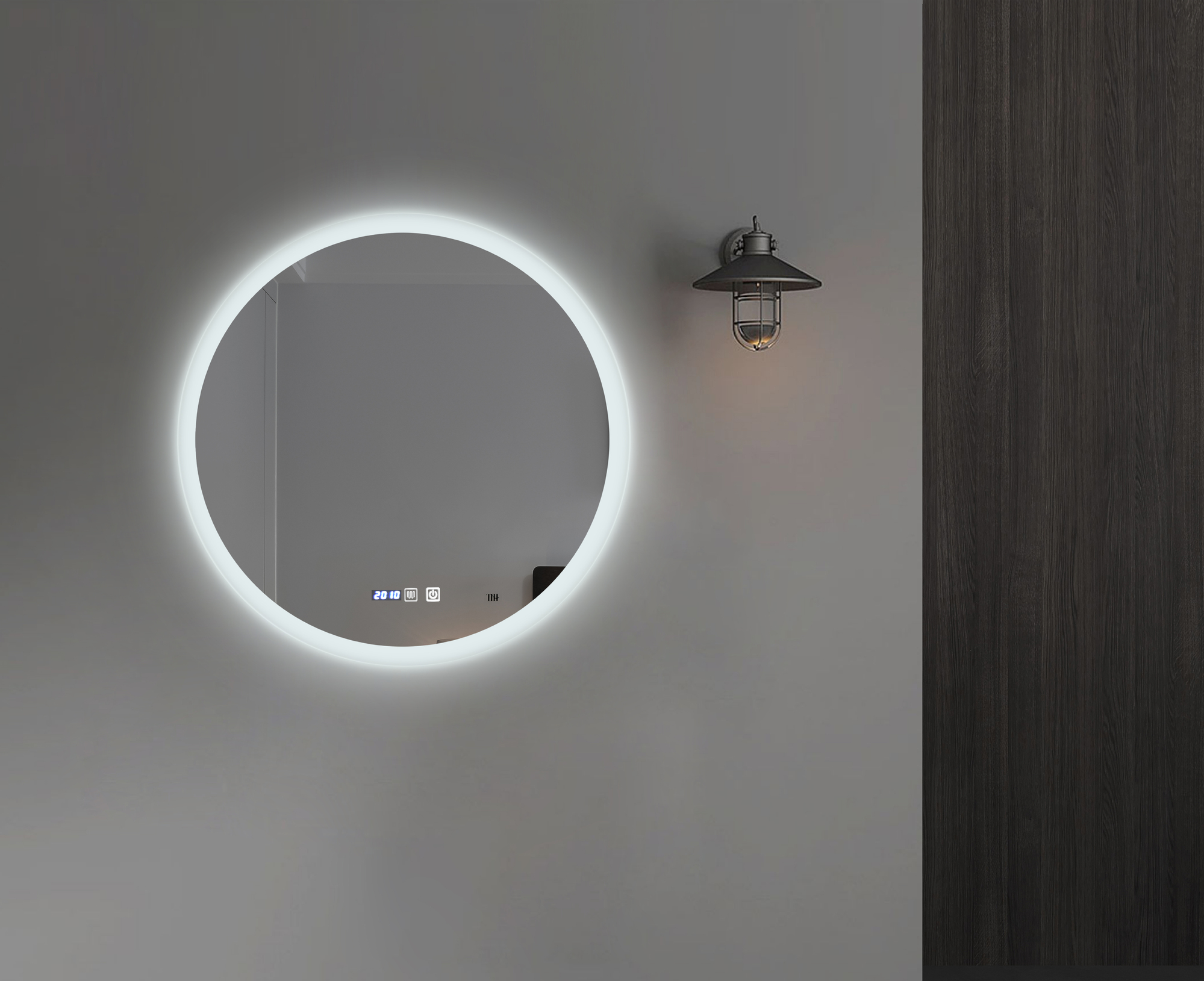 THH 600*600mm LED Light &amp; Defogger Bathroom Mirror