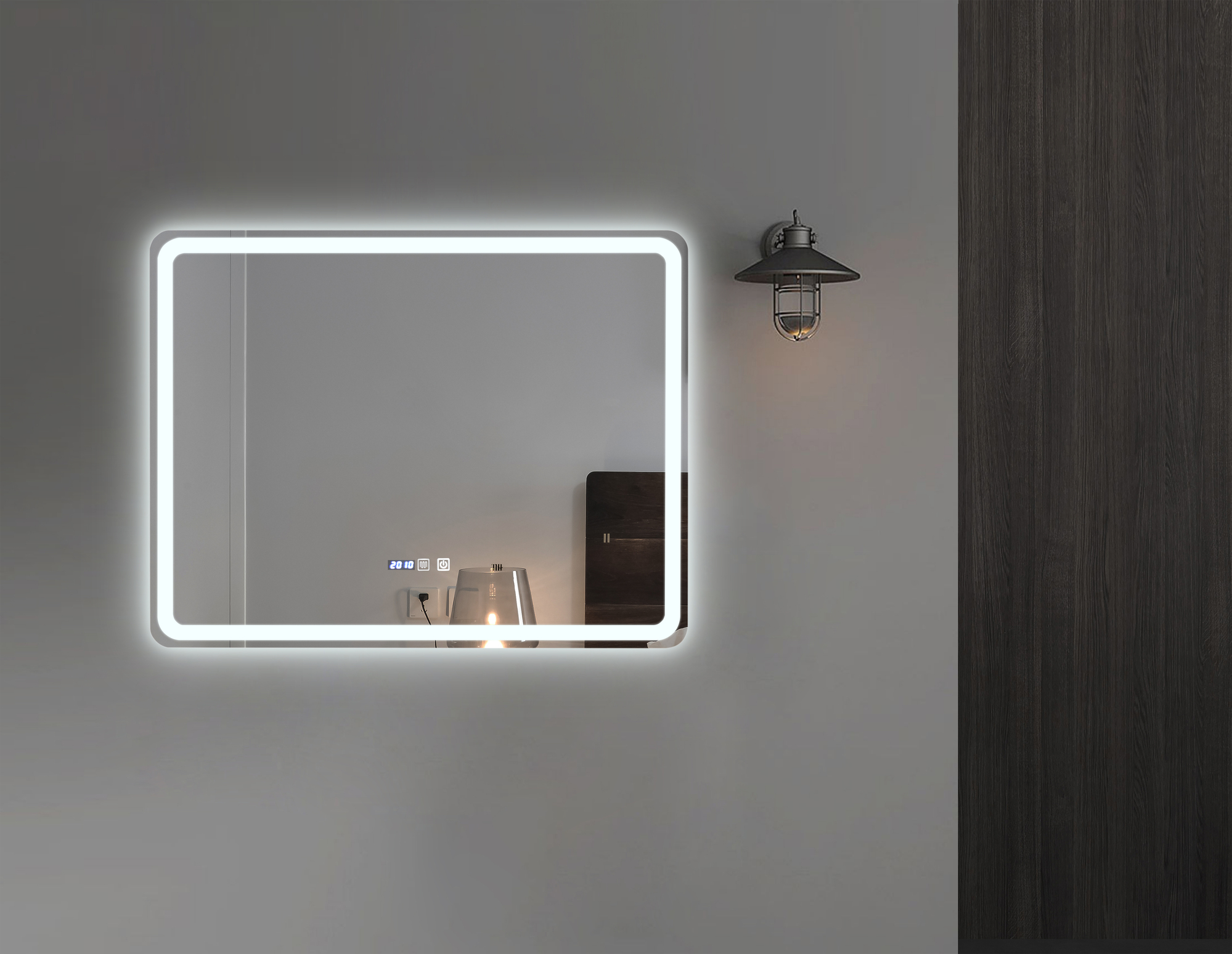THH 900*700mm LED Light &amp; Defogger Mirror