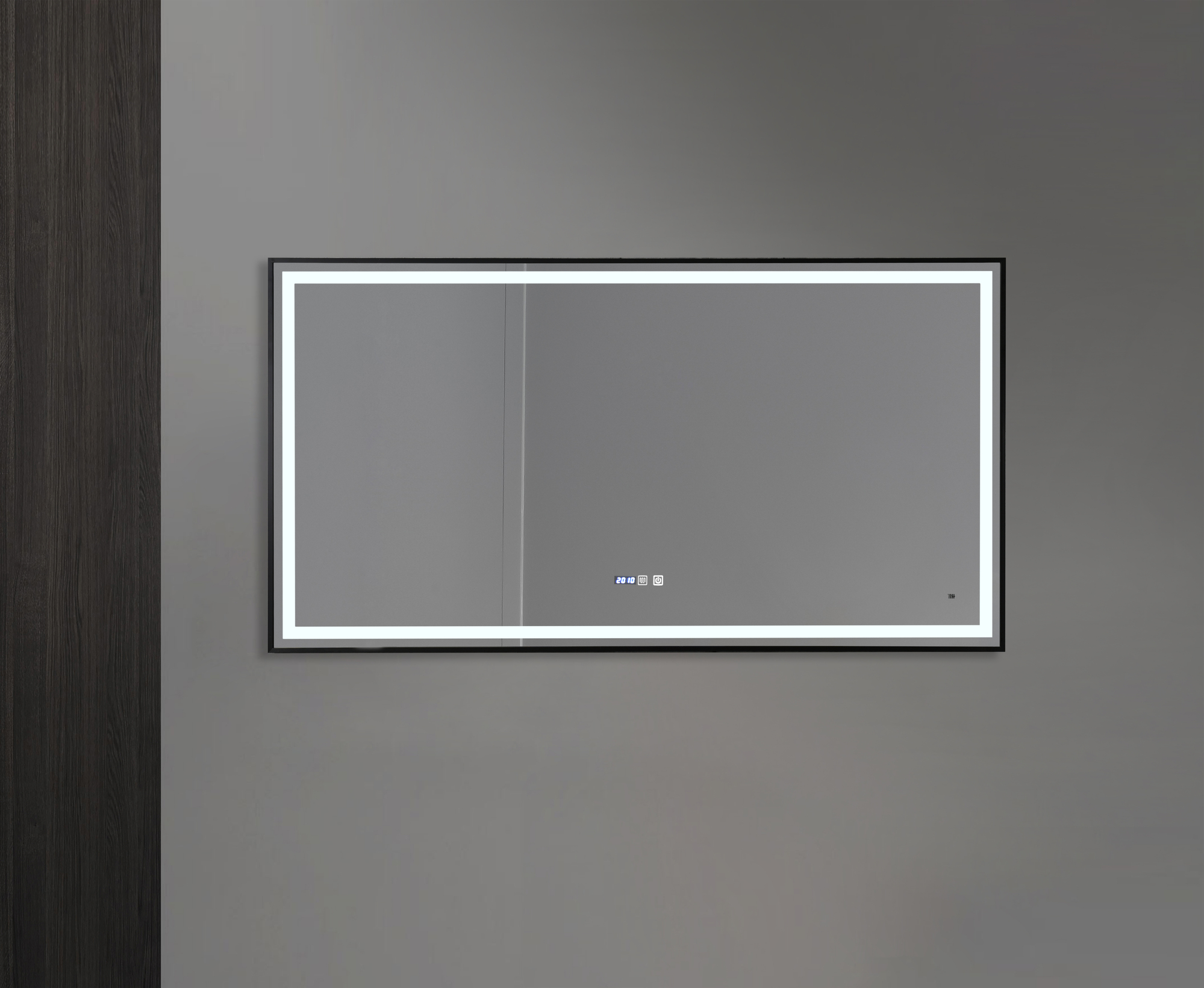 THH 1500*800 LED Light & Defogger Mirror Black Frame