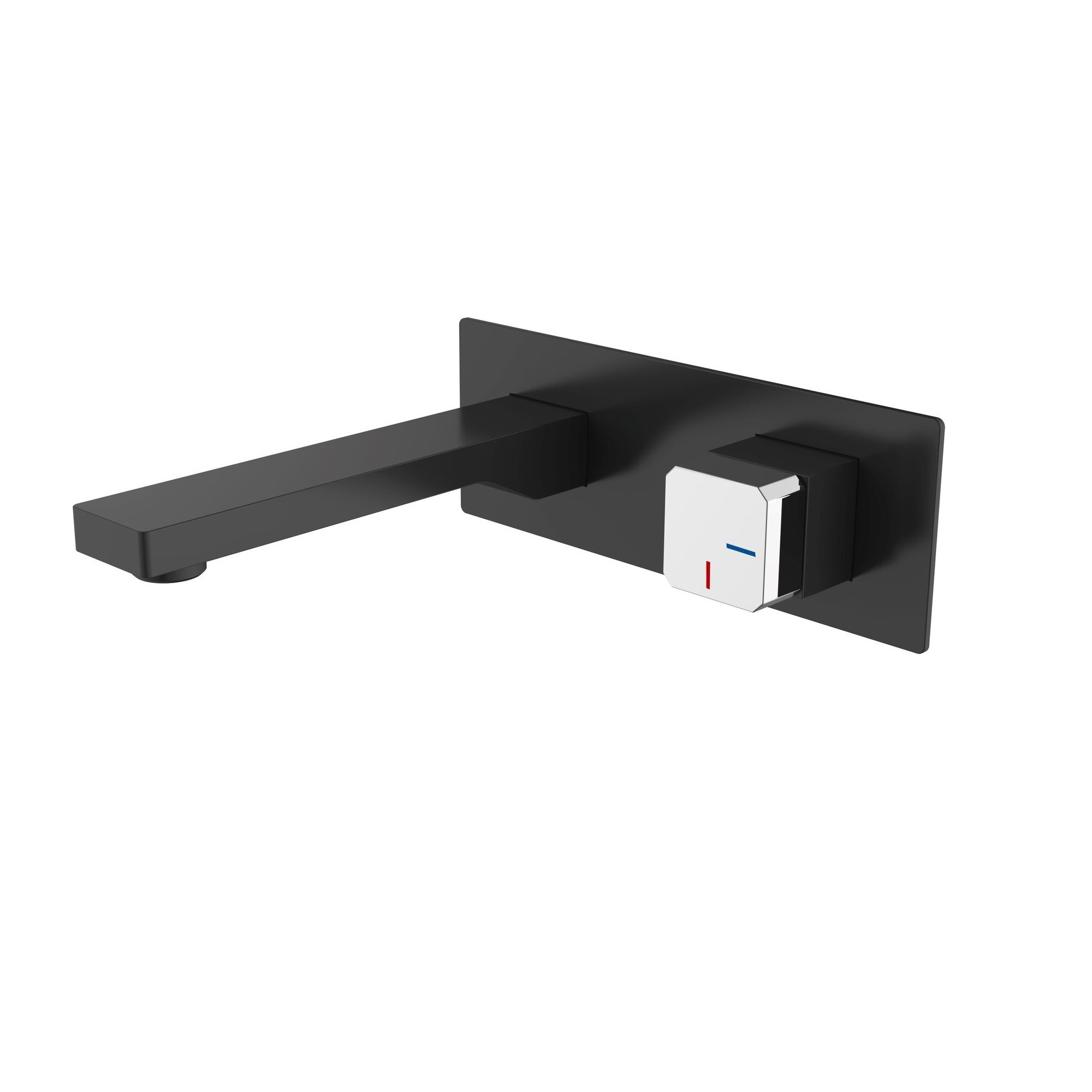 THH Bathroom Basin Mixer (with concealed box) Chrome handle &amp; Matt Black Body