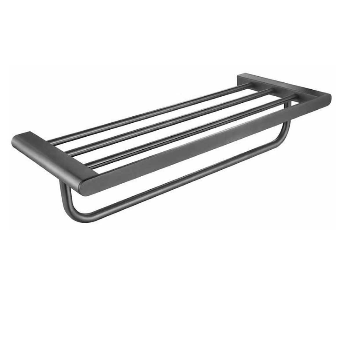 Bathroom Accessory Towel Shelf Gun Black-1